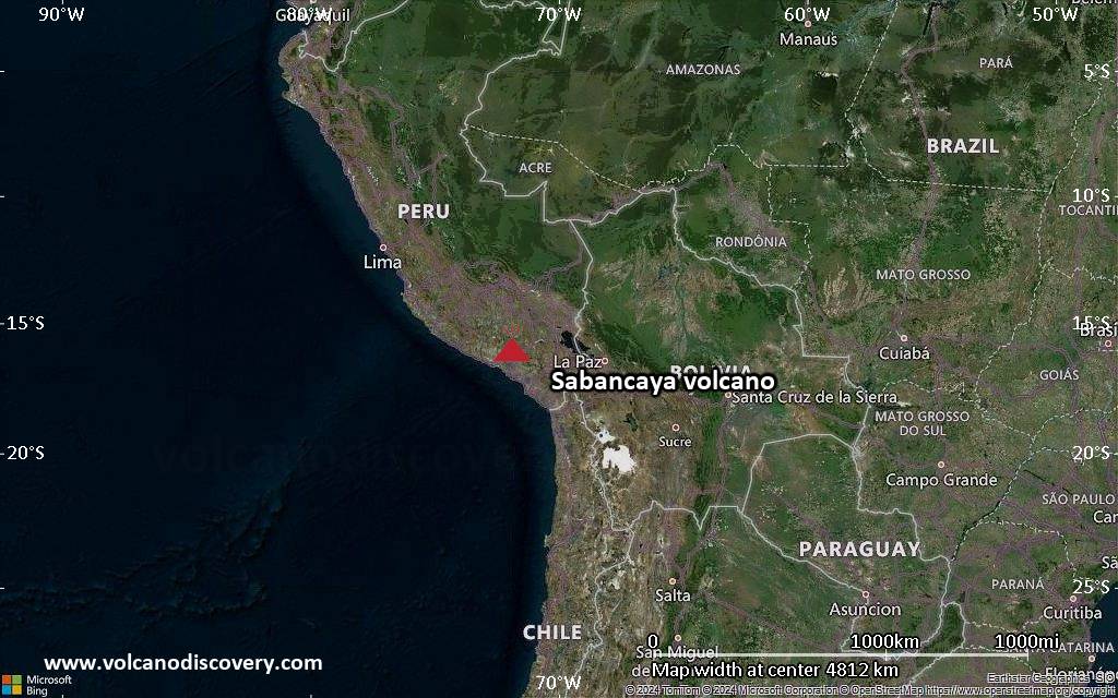 Satellite/aerial-type map of Sabancaya volcano (region scale large)