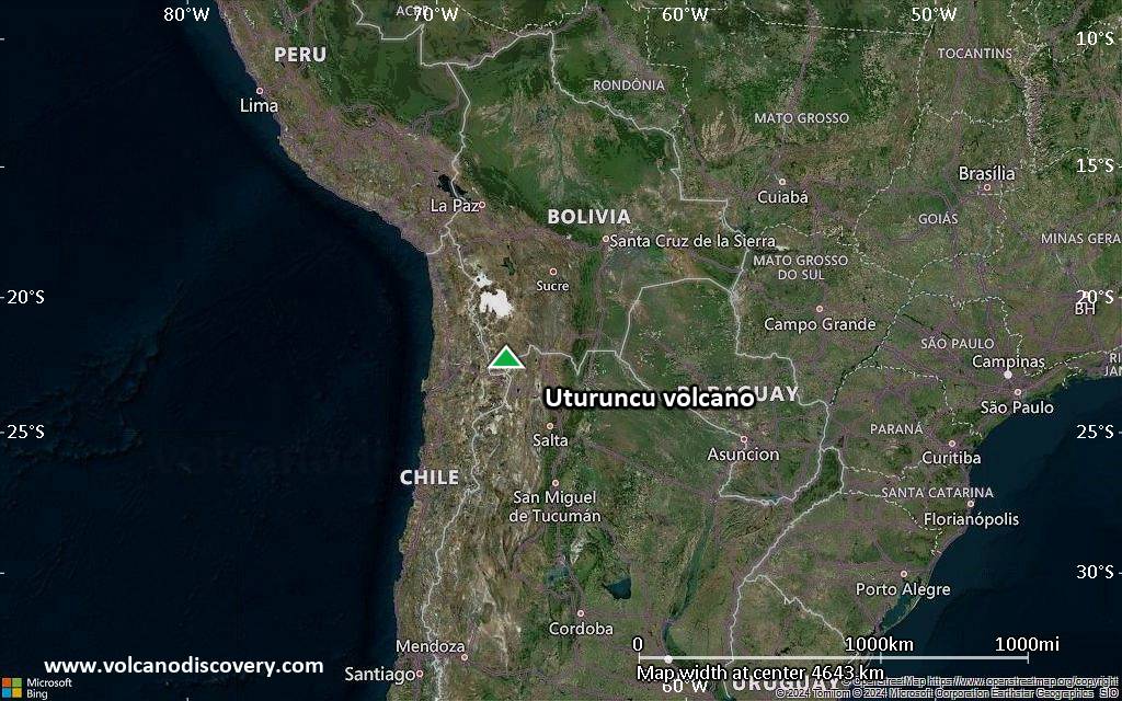 Satellite/aerial-type map of Uturuncu volcano (region scale large)