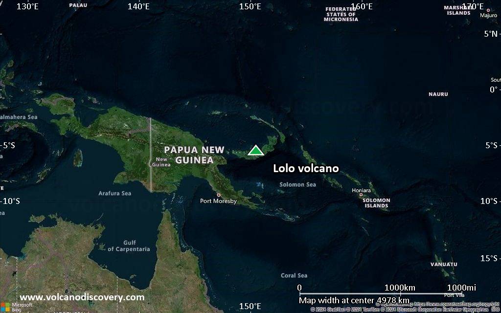 Satellite/aerial-type map of Lolo volcano (region scale large)