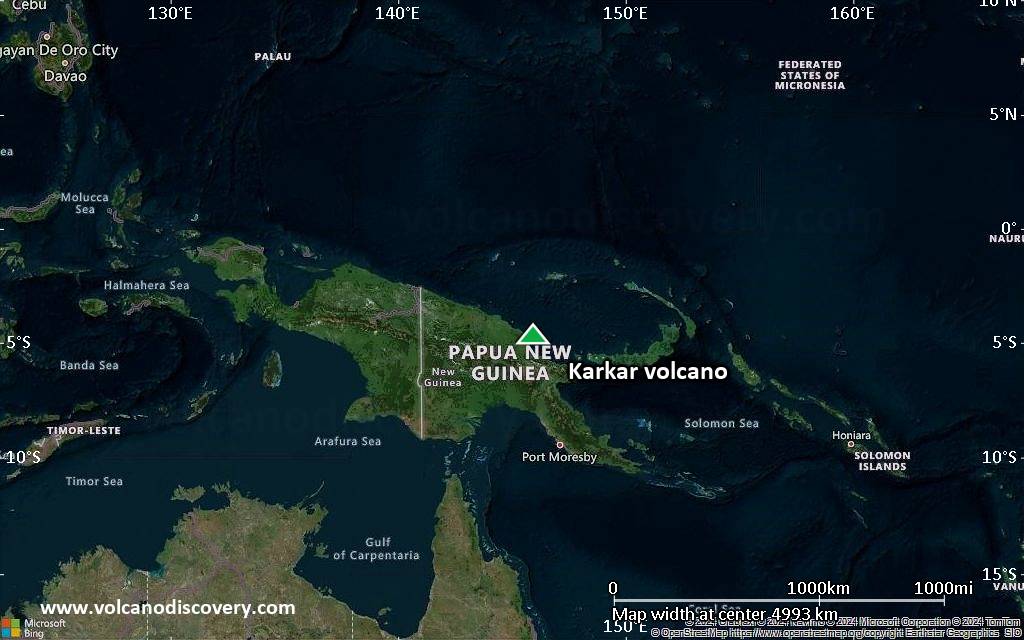 Satellite/aerial-type map of Karkar volcano (region scale large)