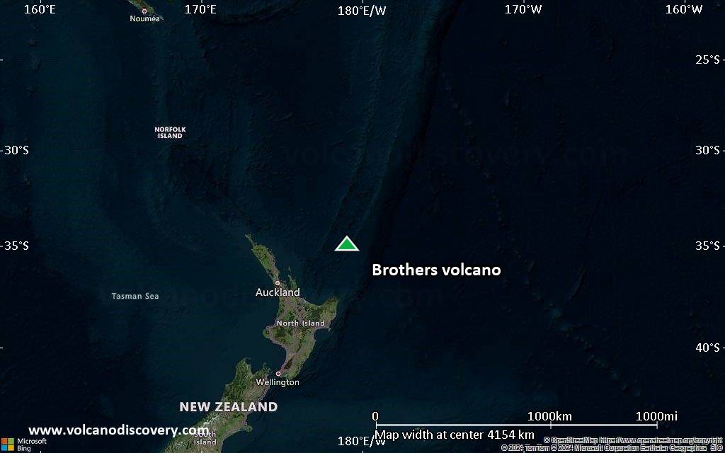 Satellite/aerial-type map of Brothers volcano (region scale large)