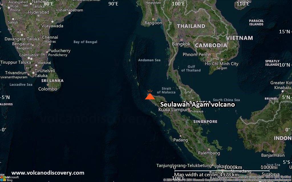 Satellite/aerial-type map of Seulawah Agam volcano (region scale large)
