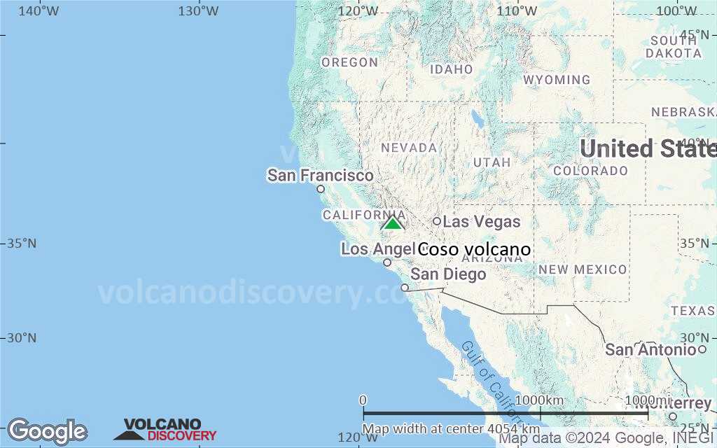 Terrain-type map of Coso volcano (region scale large)