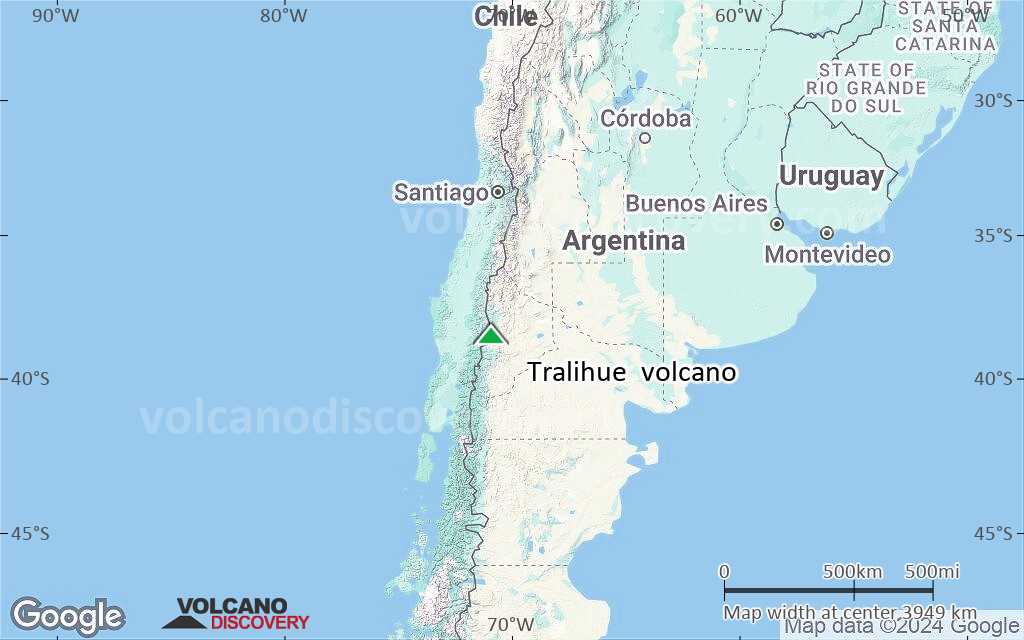 Terrain-type map of Tralihue volcano (region scale large)