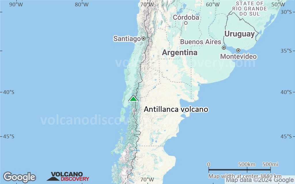 Terrain-type map of Antillanca volcano (region scale large)