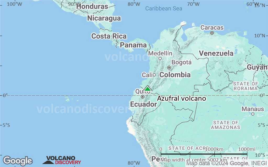 Terrain-type map of Azufral volcano (region scale large)