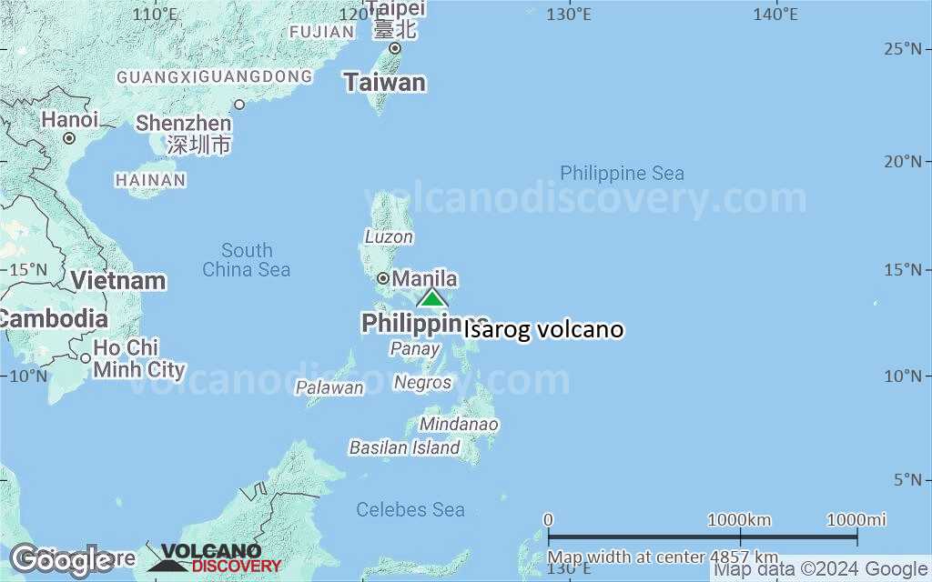 Terrain-type map of Isarog volcano (region scale large)