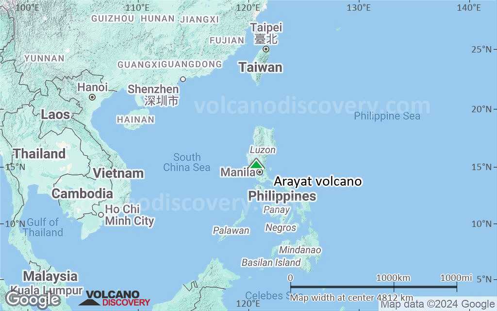 Terrain-type map of Arayat volcano (region scale large)