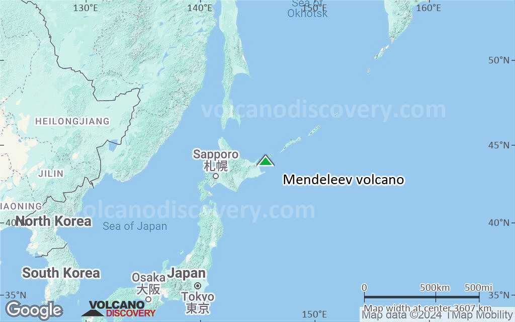 Terrain-type map of Mendeleev volcano (region scale large)