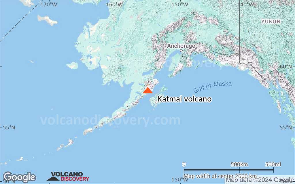 Terrain-type map of Katmai volcano (region scale large)