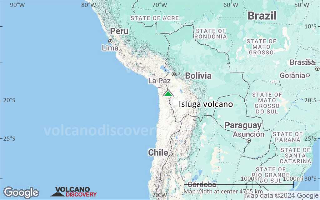 Terrain-type map of Isluga volcano (region scale large)