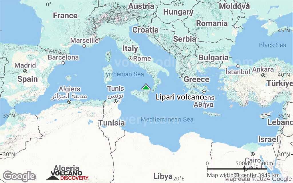 Terrain-type map of Lipari volcano (region scale large)