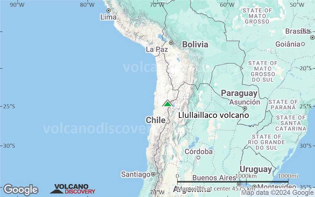 Terrain-type map of Llullaillaco volcano (region scale large)