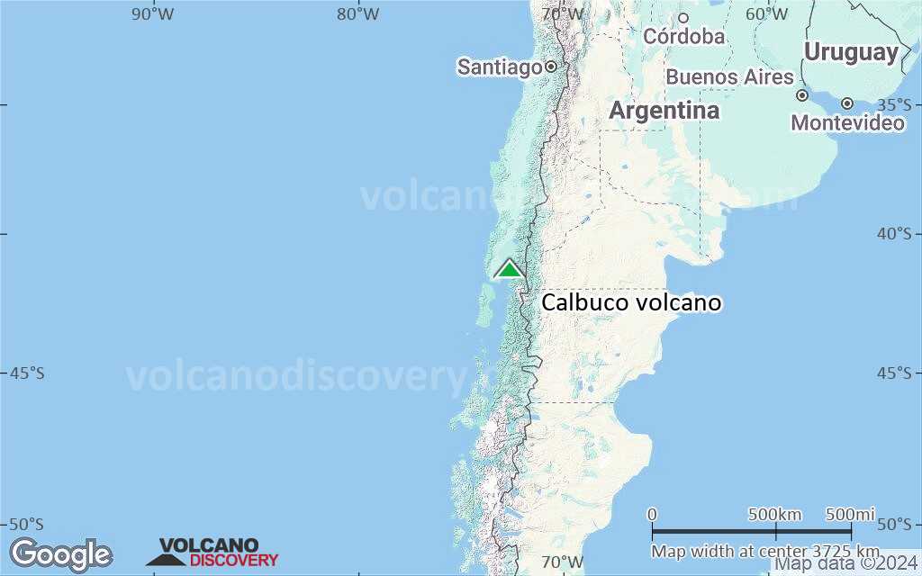 Terrain-type map of Calbuco volcano (region scale large)