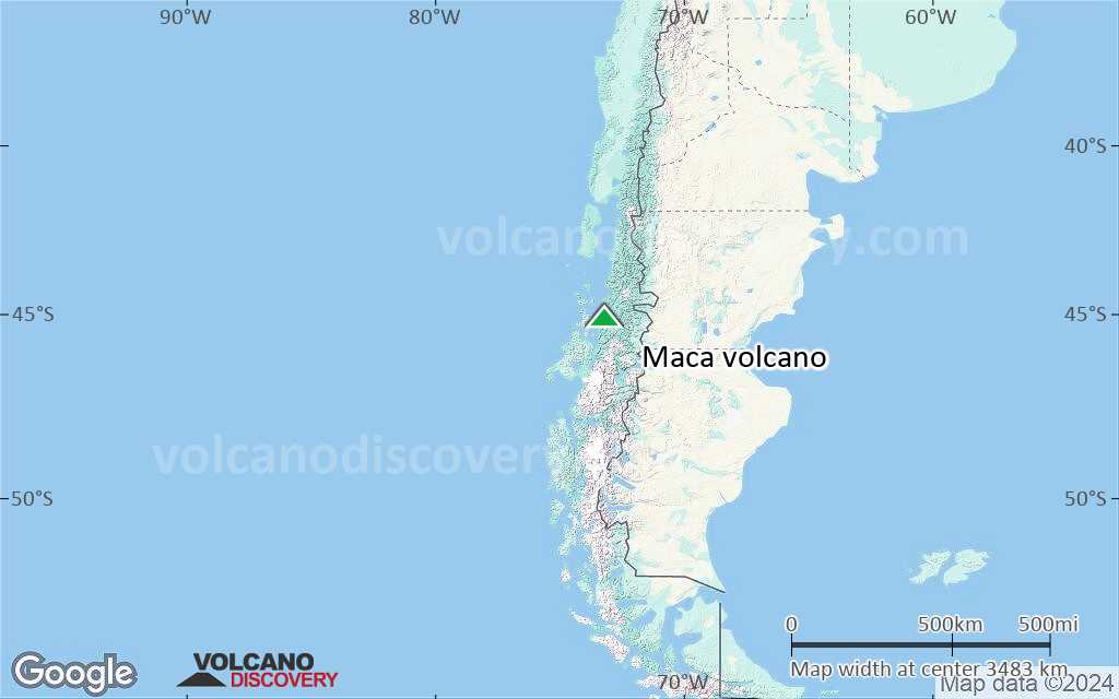 Terrain-type map of Maca volcano (region scale large)
