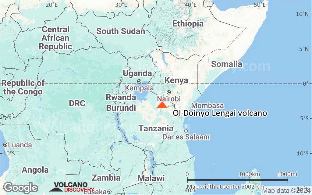 Terrain-type map of Ol Doinyo Lengai volcano (region scale large)