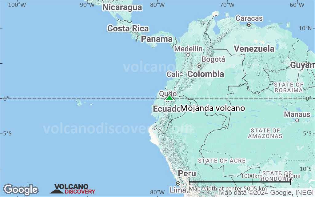 Terrain-type map of Mojanda volcano (region scale large)