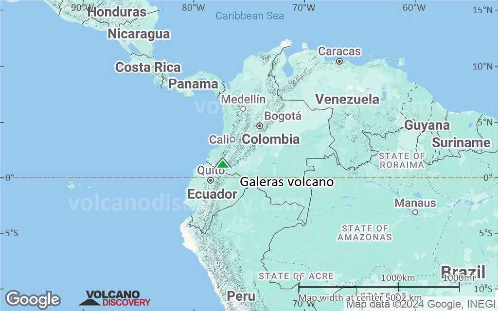 Terrain-type map of Galeras volcano (region scale large)
