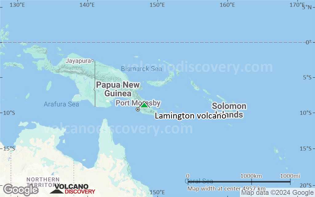 Terrain-type map of Lamington volcano (region scale large)