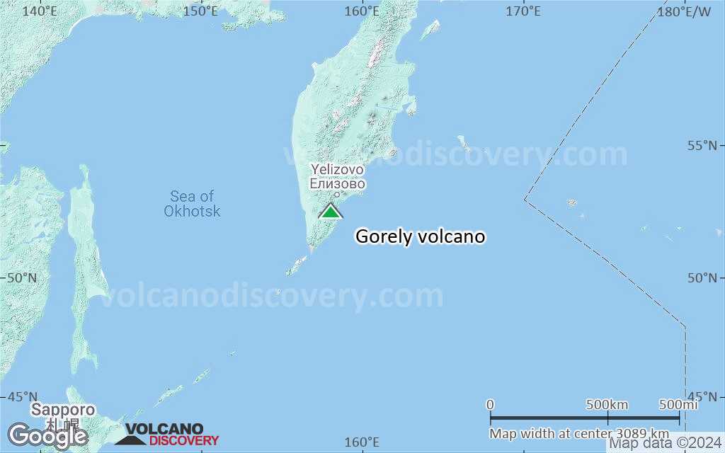 Terrain-type map of Gorely volcano (region scale large)