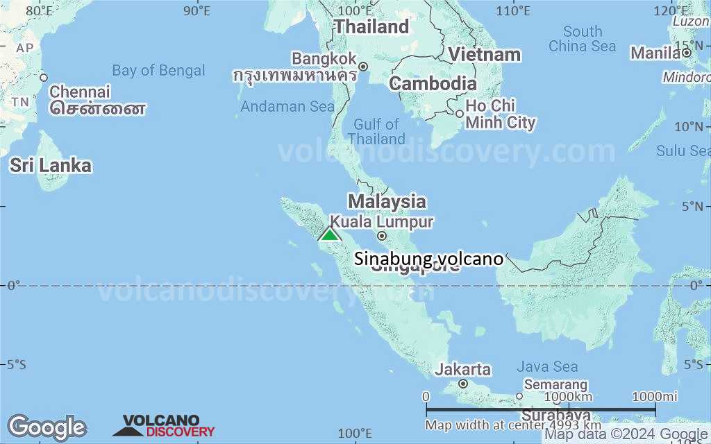 Terrain-type map of Sinabung volcano (region scale large)