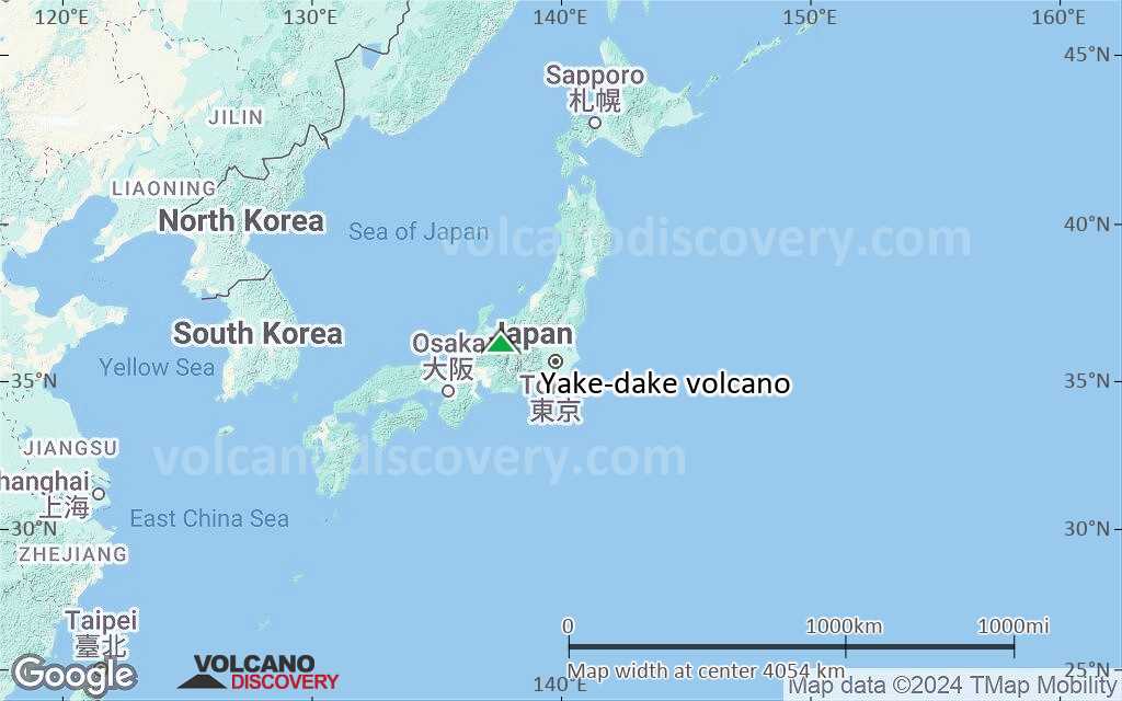 Terrain-type map of Yake-dake volcano (region scale large)