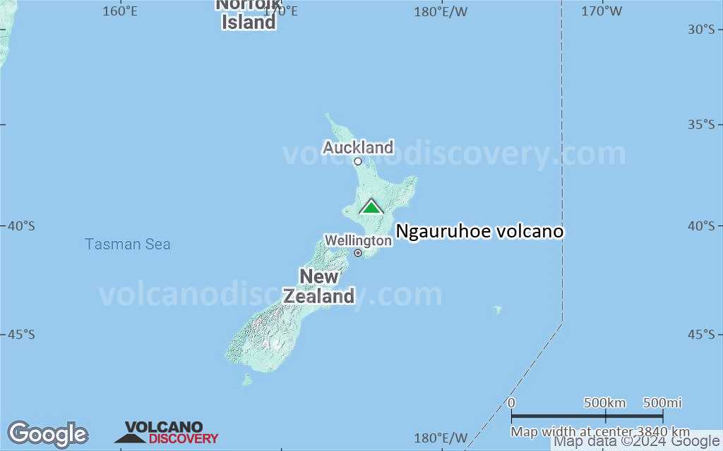 Terrain-type map of Ngauruhoe volcano (region scale large)