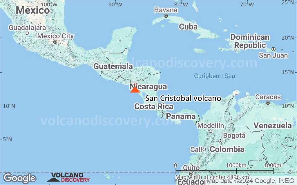 Terrain-type map of San Cristobal volcano (region scale large)