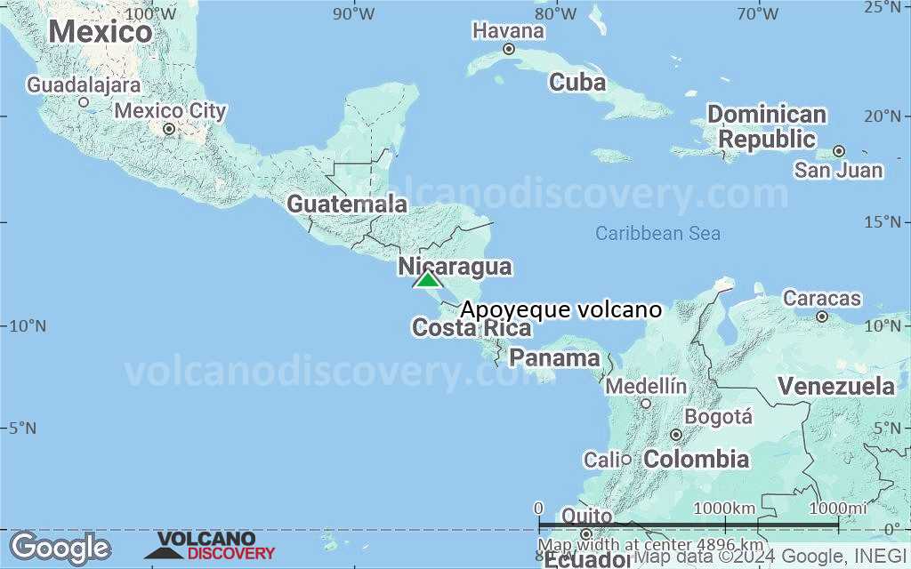 Terrain-type map of Apoyeque volcano (region scale large)