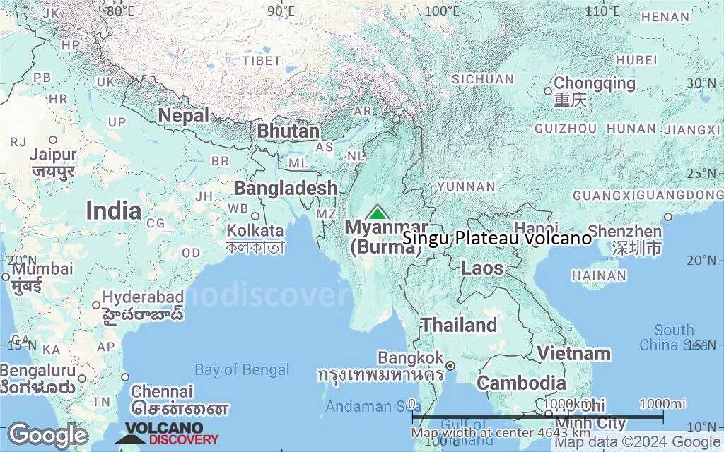 Terrain-type map of Singu Plateau volcano (region scale large)
