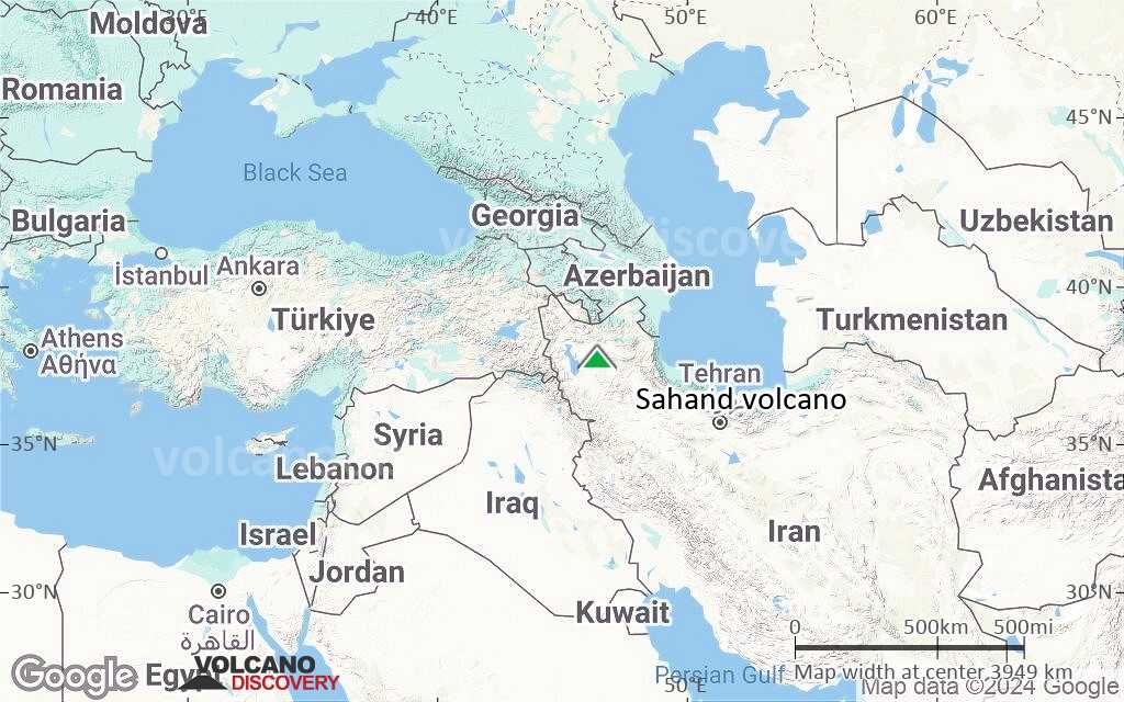 Terrain-type map of Sahand volcano (region scale large)