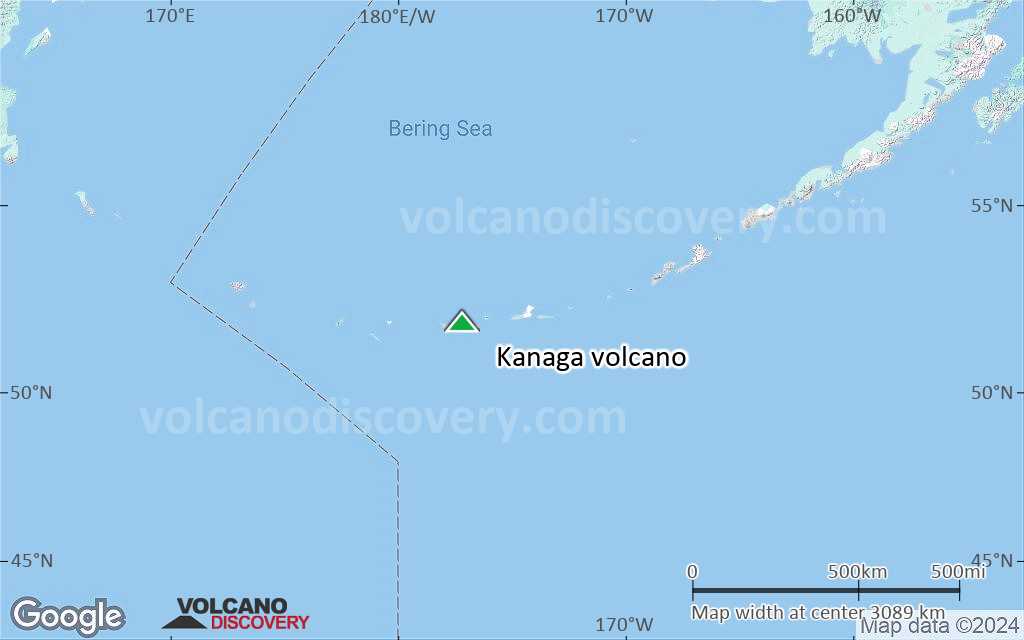 Terrain-type map of Kanaga volcano (region scale large)