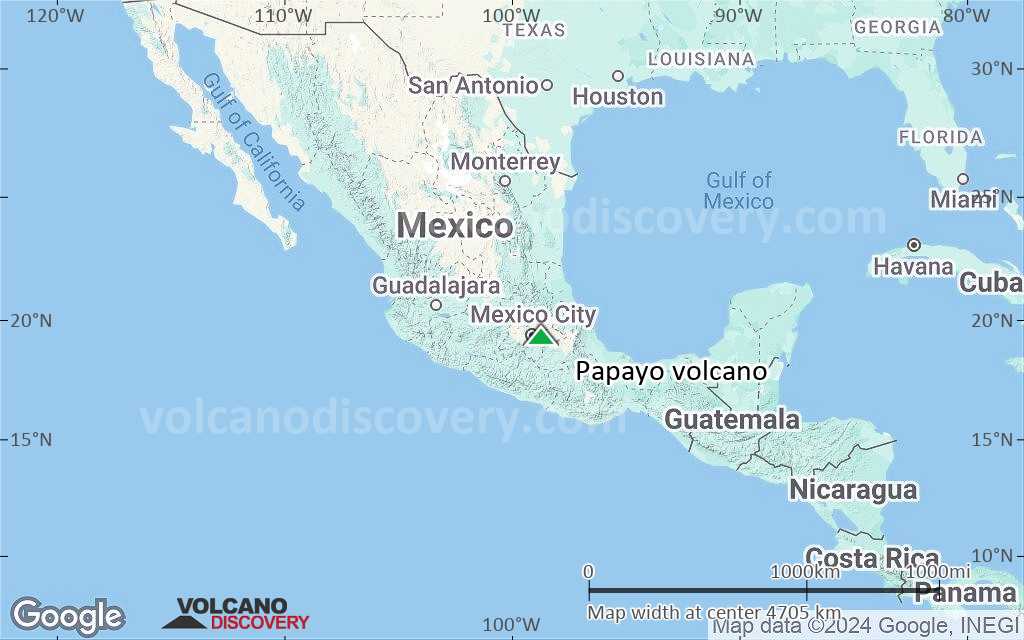 Terrain-type map of Papayo volcano (region scale large)