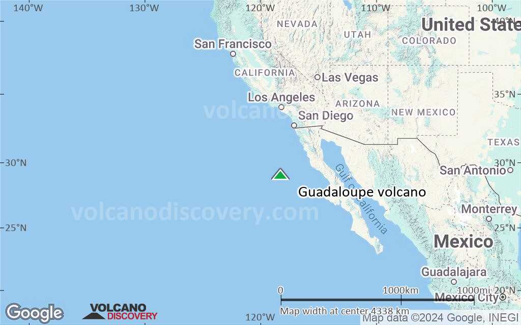 Terrain-type map of Guadaloupe volcano (region scale large)