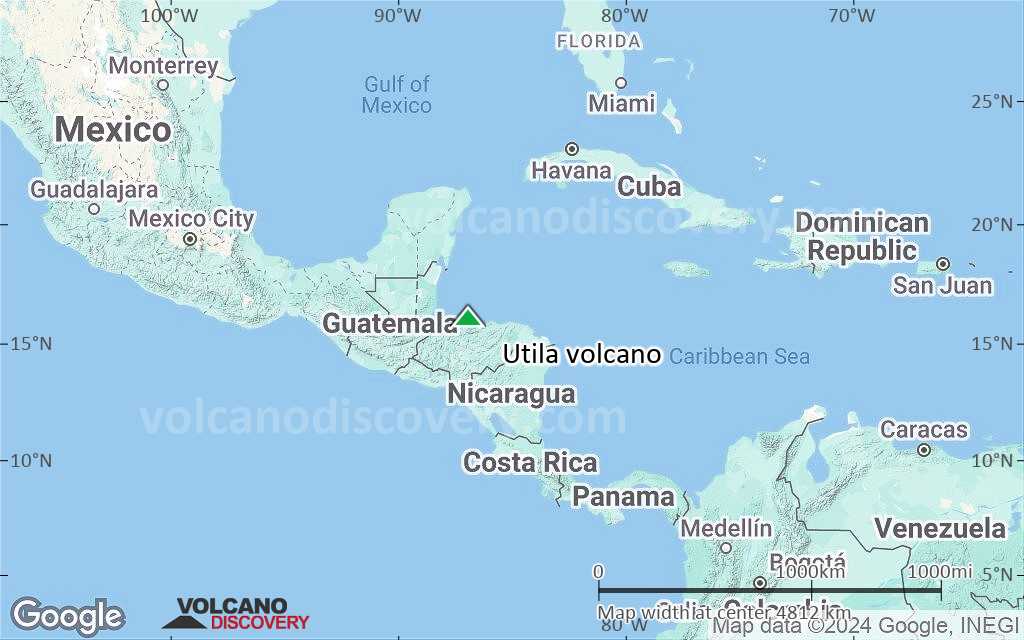 Terrain-type map of Utila volcano (region scale large)