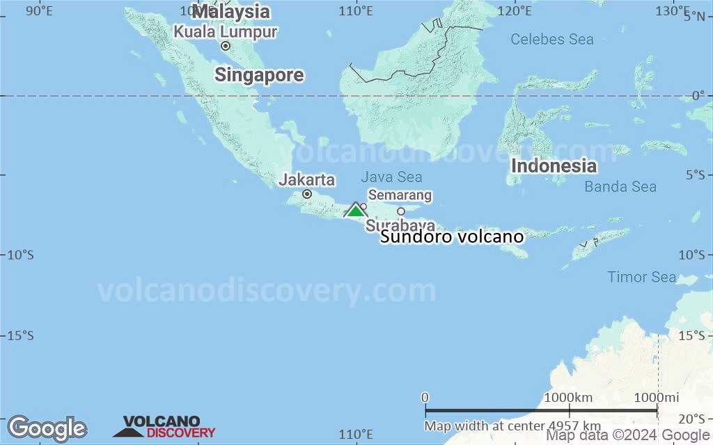 Terrain-type map of Sundoro volcano (region scale large)