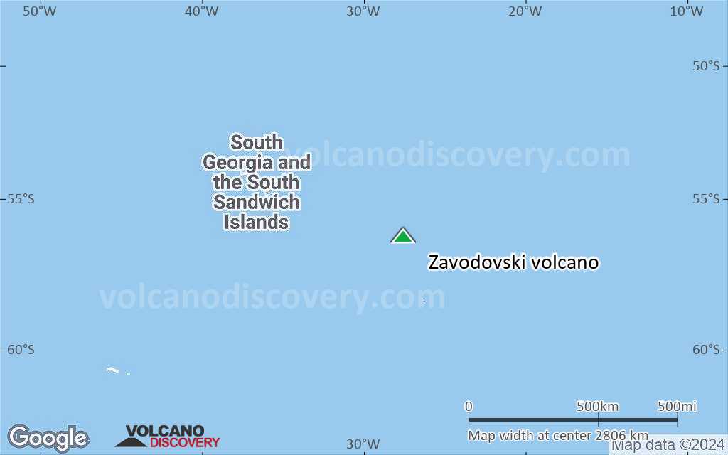 Terrain-type map of Zavodovski volcano (region scale large)