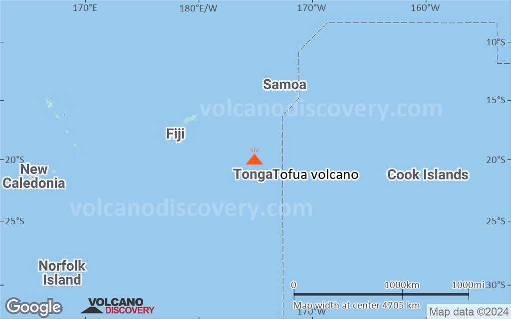 Terrain-type map of Tofua volcano (region scale large)