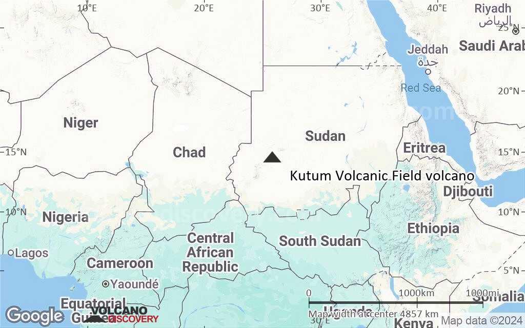 Terrain-type map of Kutum Volcanic Field volcano (region scale large)