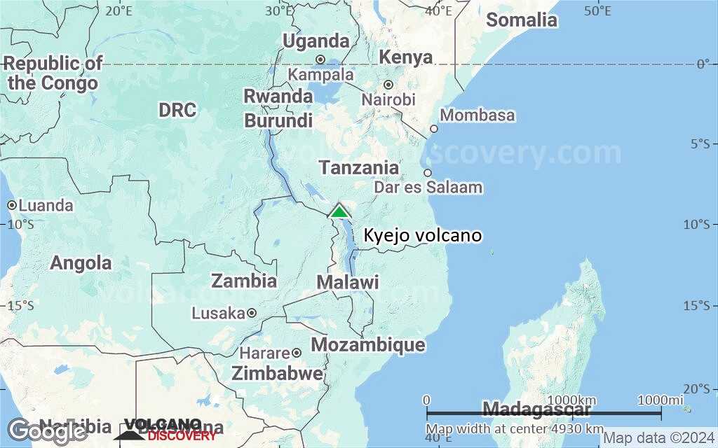 Terrain-type map of Kyejo volcano (region scale large)