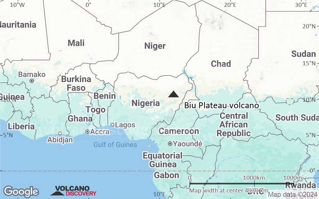 Terrain-type map of Biu Plateau volcano (region scale large)
