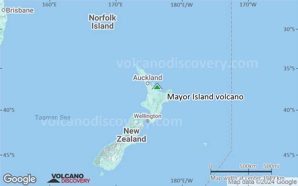 Terrain-type map of Mayor Island volcano (region scale large)