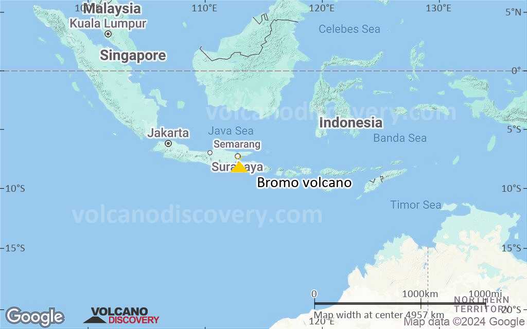 Terrain-type map of Bromo volcano (region scale large)