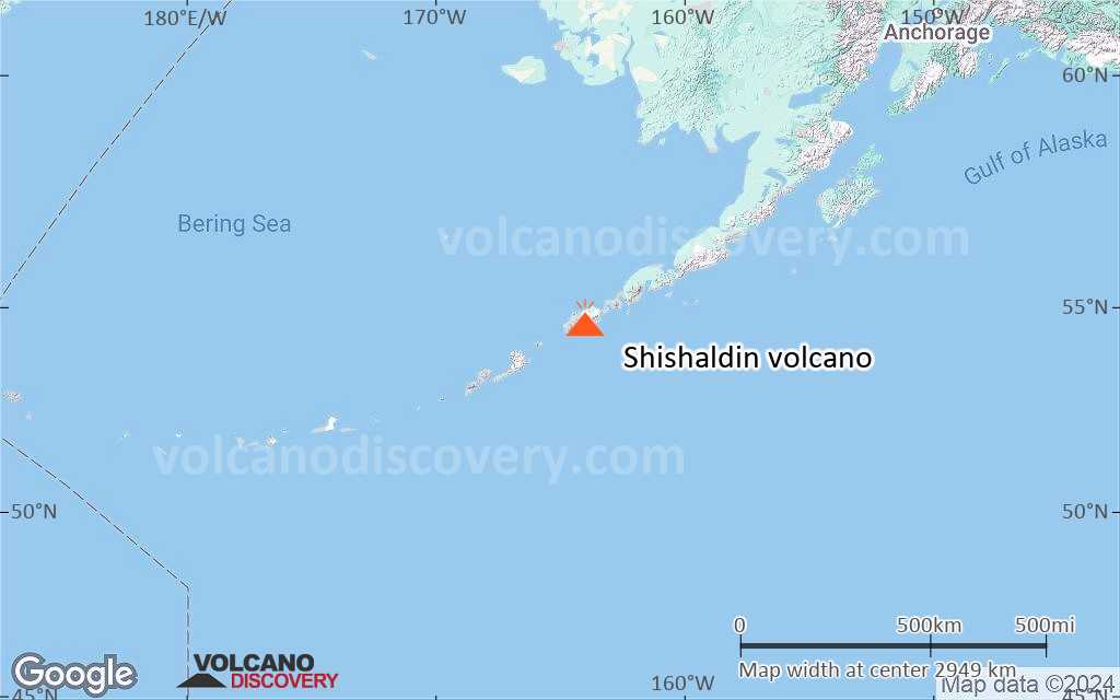 Terrain-type map of Shishaldin volcano (region scale large)