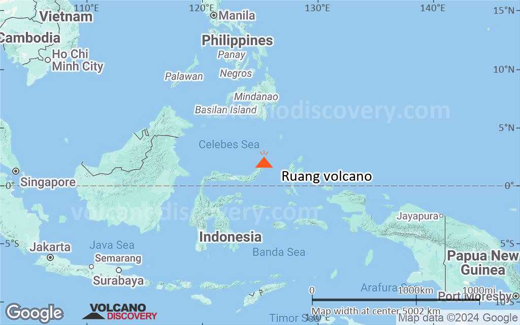 Terrain-type map of Ruang volcano (region scale large)