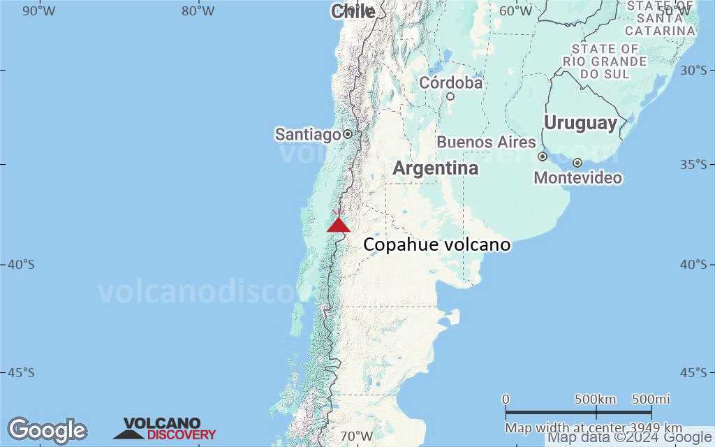 Terrain-type map of Copahue volcano (region scale large)