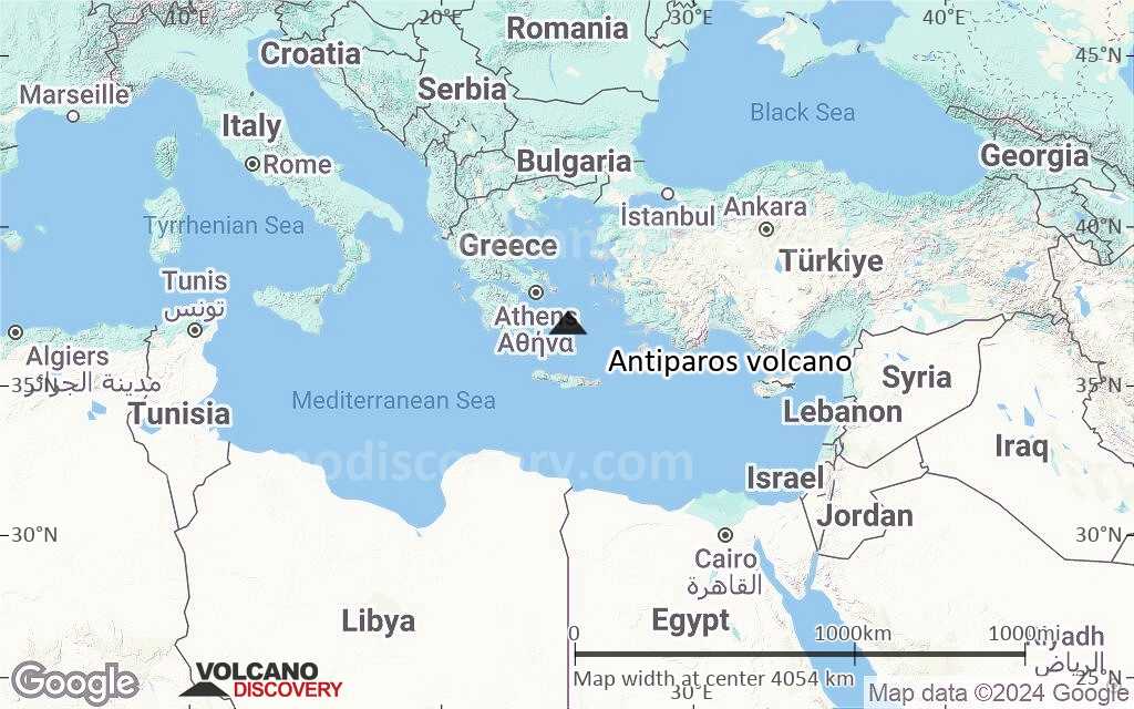 Terrain-type map of Antiparos volcano (region scale large)