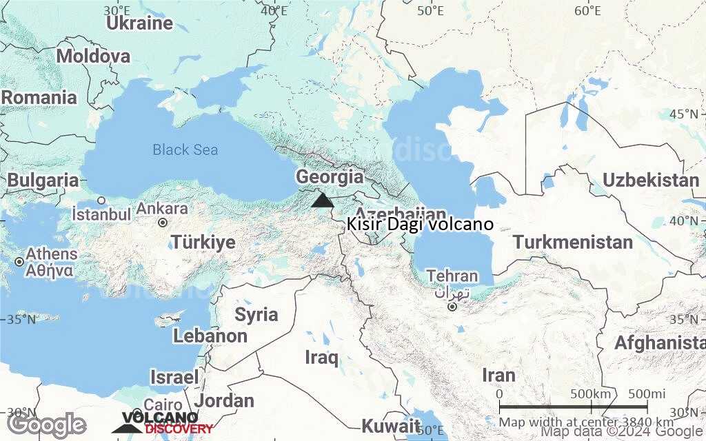 Terrain-type map of Kisir Dagi volcano (region scale large)