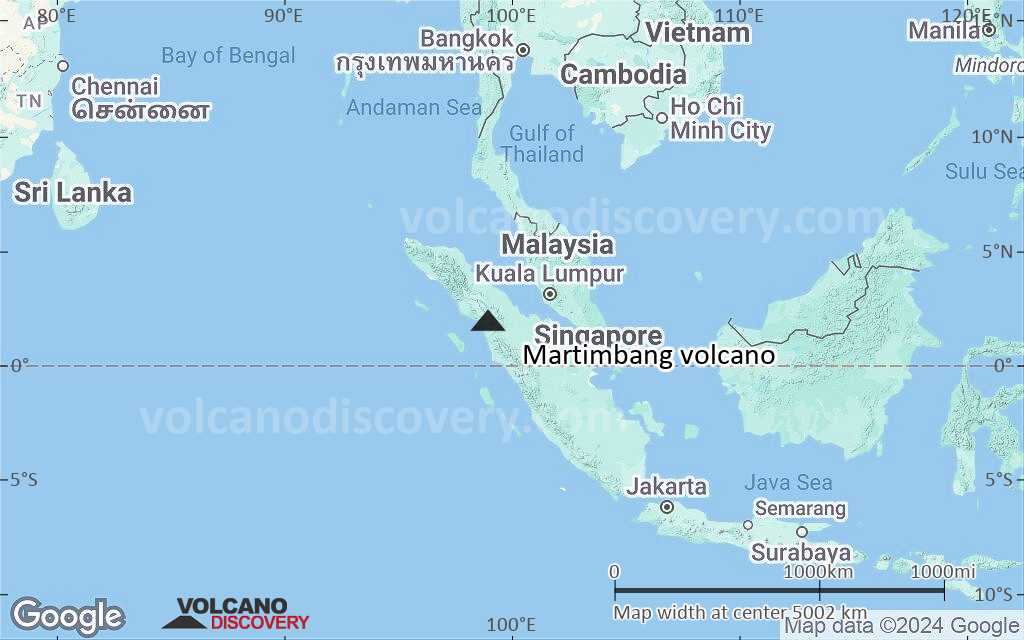 Terrain-type map of Martimbang volcano (region scale large)