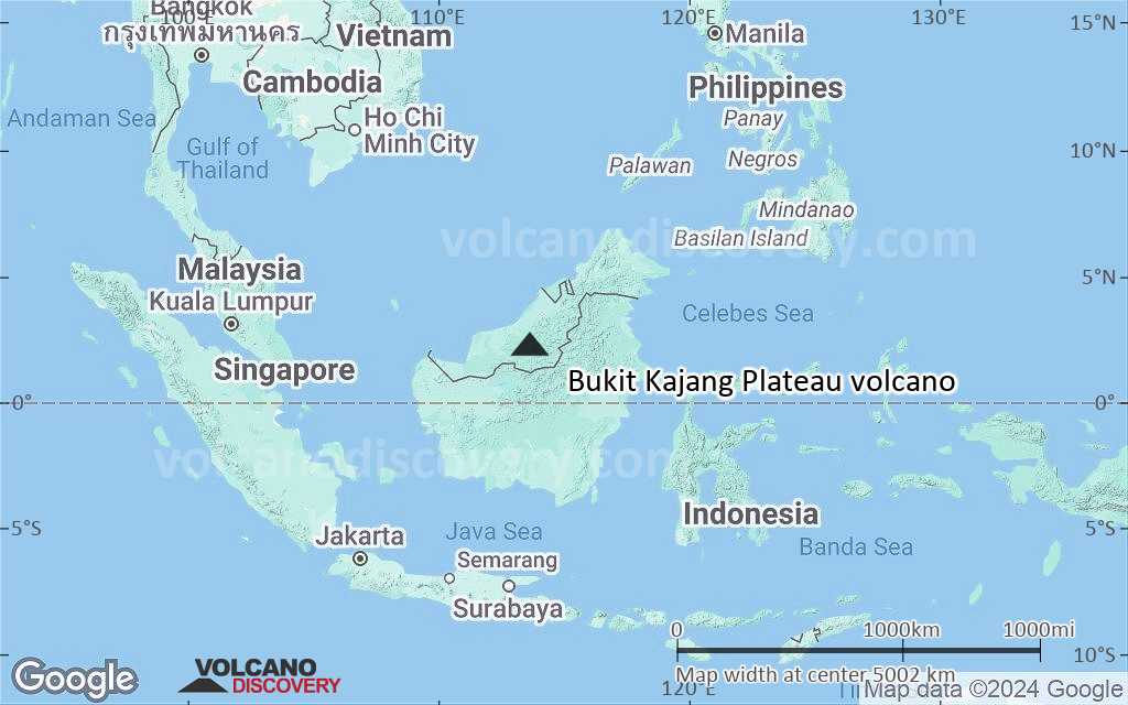 Terrain-type map of Bukit Kajang Plateau volcano (region scale large)